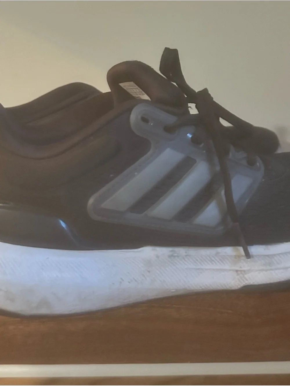 adidas Black Kids Sneakers with White Sole